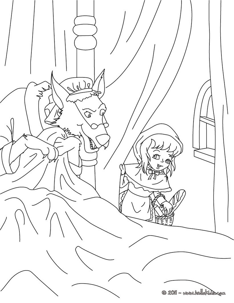 820x1060 The Little Red Riding Hood Fairy Tale Coloring Pages Hellokids Com