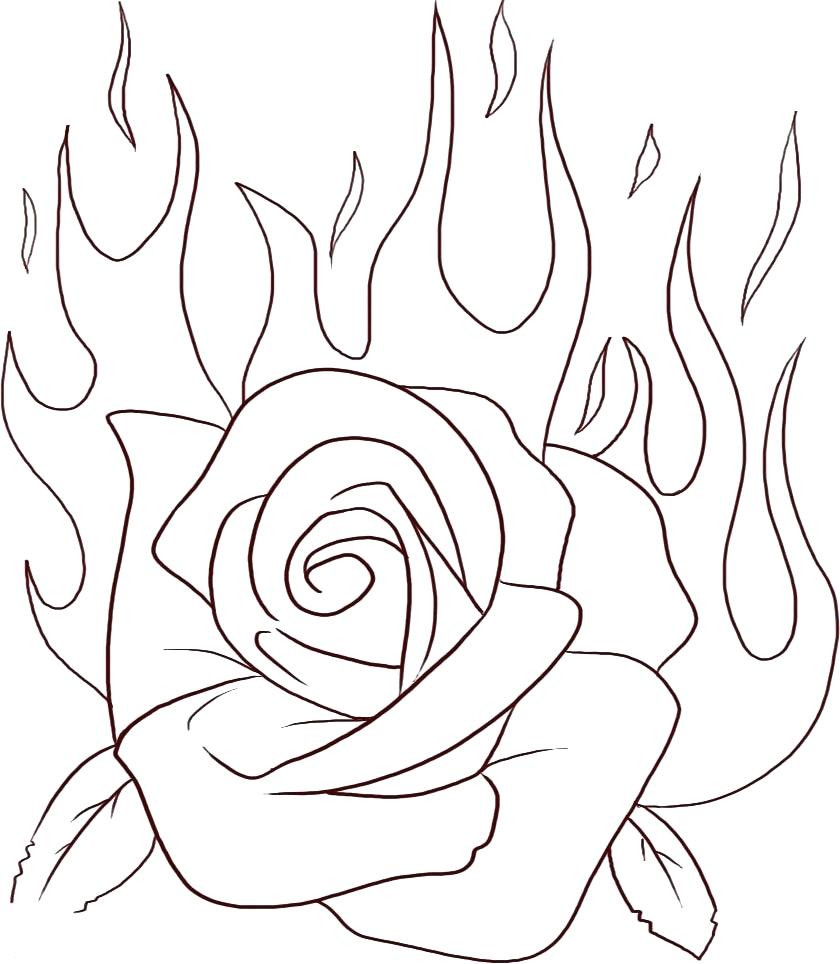 840x964 Great Red Roses Coloring Pages Beautiful For Rose Lively Girls