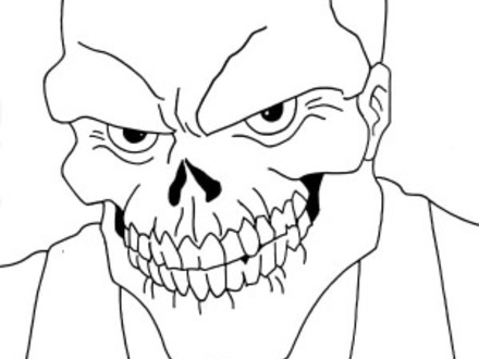 440x330 Awesome Red Skull Coloring Pages Elaboration
