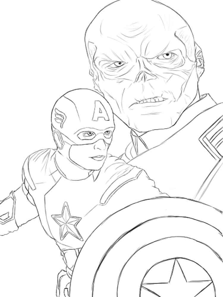 750x1000 Red Skull Coloring Pages Awesome Red Skull Coloring Captain