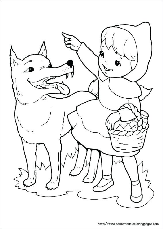 567x794 Red Riding Hood Coloring Pages Red Wolf Coloring Pages Images