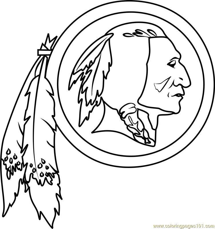 751x800 Washington Redskins Logo Coloring Page