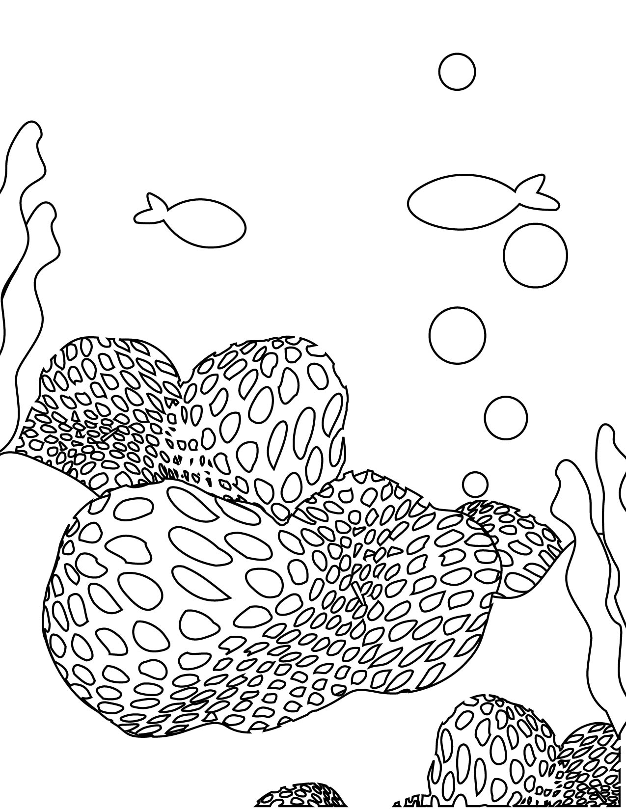 1275x1650 Coral Reef Coloring Pages