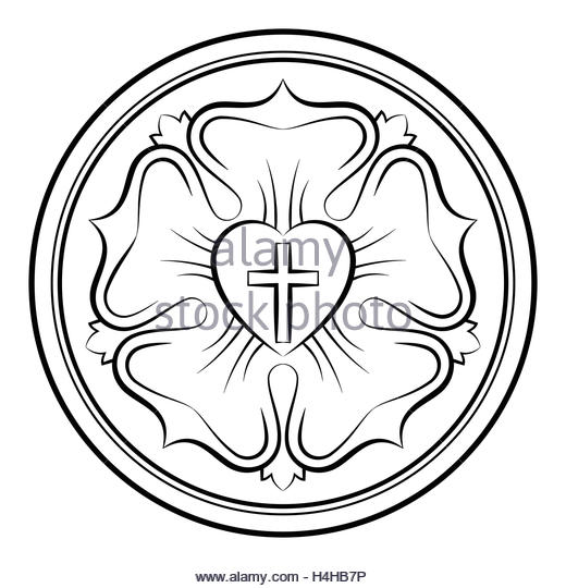 520x540 Luther Rose Coloring Page