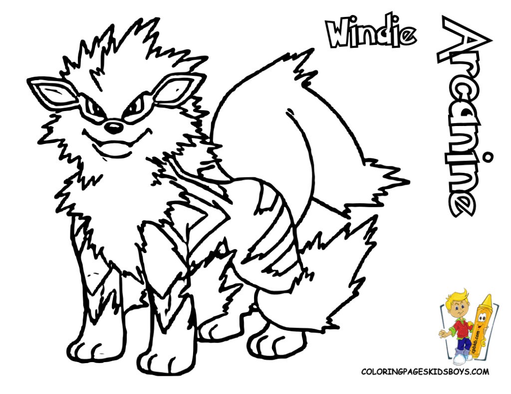 1024x791 Pokemon Printables Arcanine Coloring Pages Book For Boys Bebo Pandco