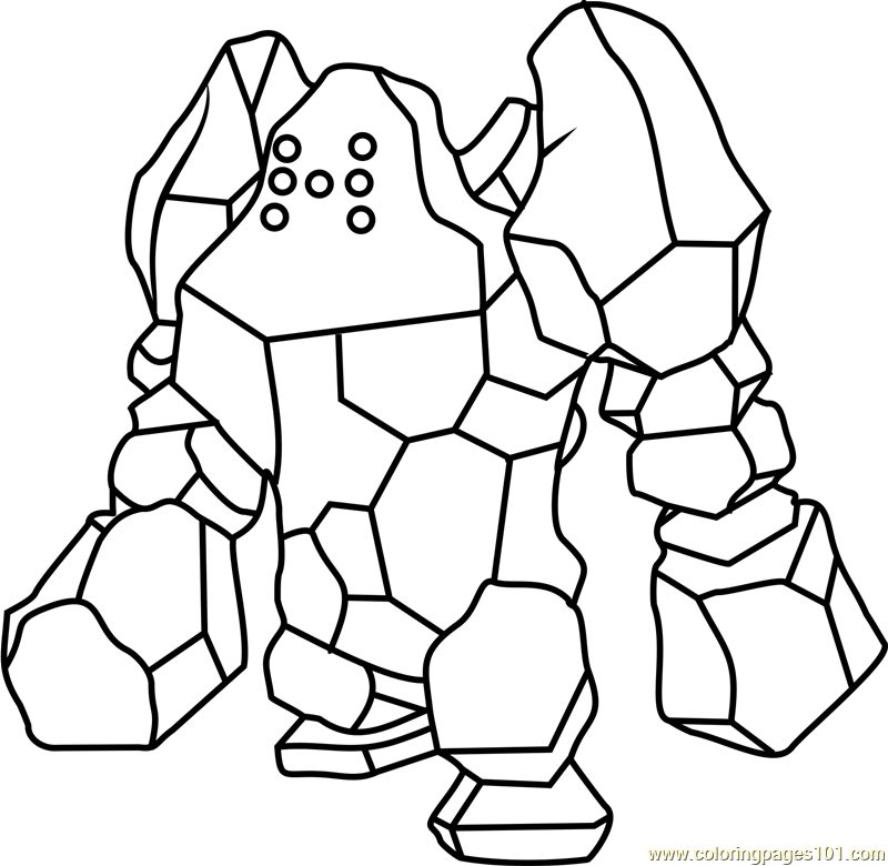 800x780 Regirock Pokemon Coloring Page