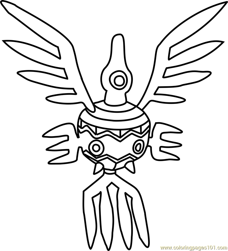 728x800 Sigilyph Pokemon Coloring Page