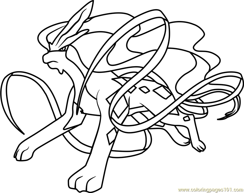 800x633 Suicune Pokemon Coloring Page
