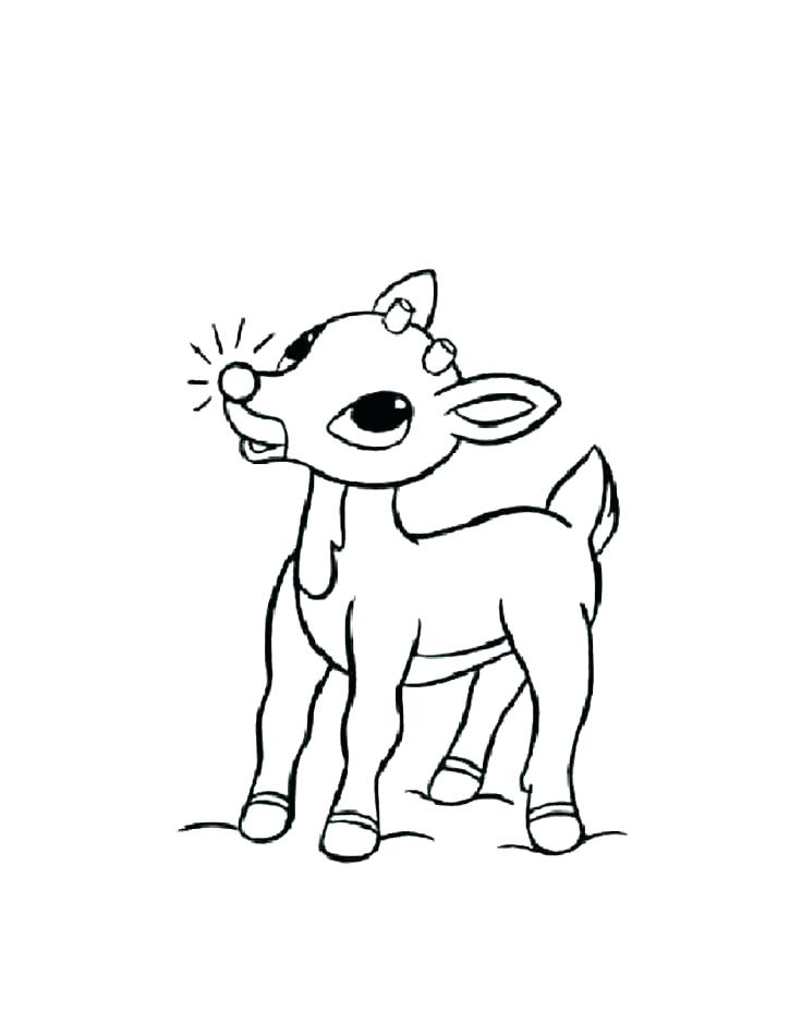 736x951 Reindeer Color Page Reindeer Antlers Coloring Pages Kids Coloring