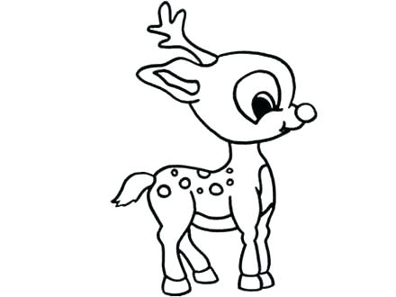 440x330 Coloring Pages Reindeer