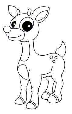 236x373 Rudolph Reindeer Coloring Page Holiday