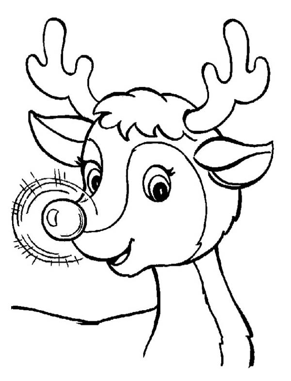 600x785 Christmas Reindeer Coloring Pages