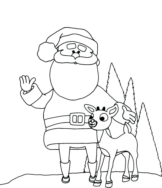 687x798 Coloring Pages Reindeer