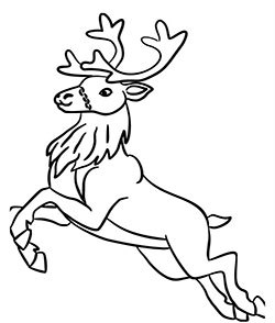 250x294 Free Pdf Christmas Reindeer Coloring Pages