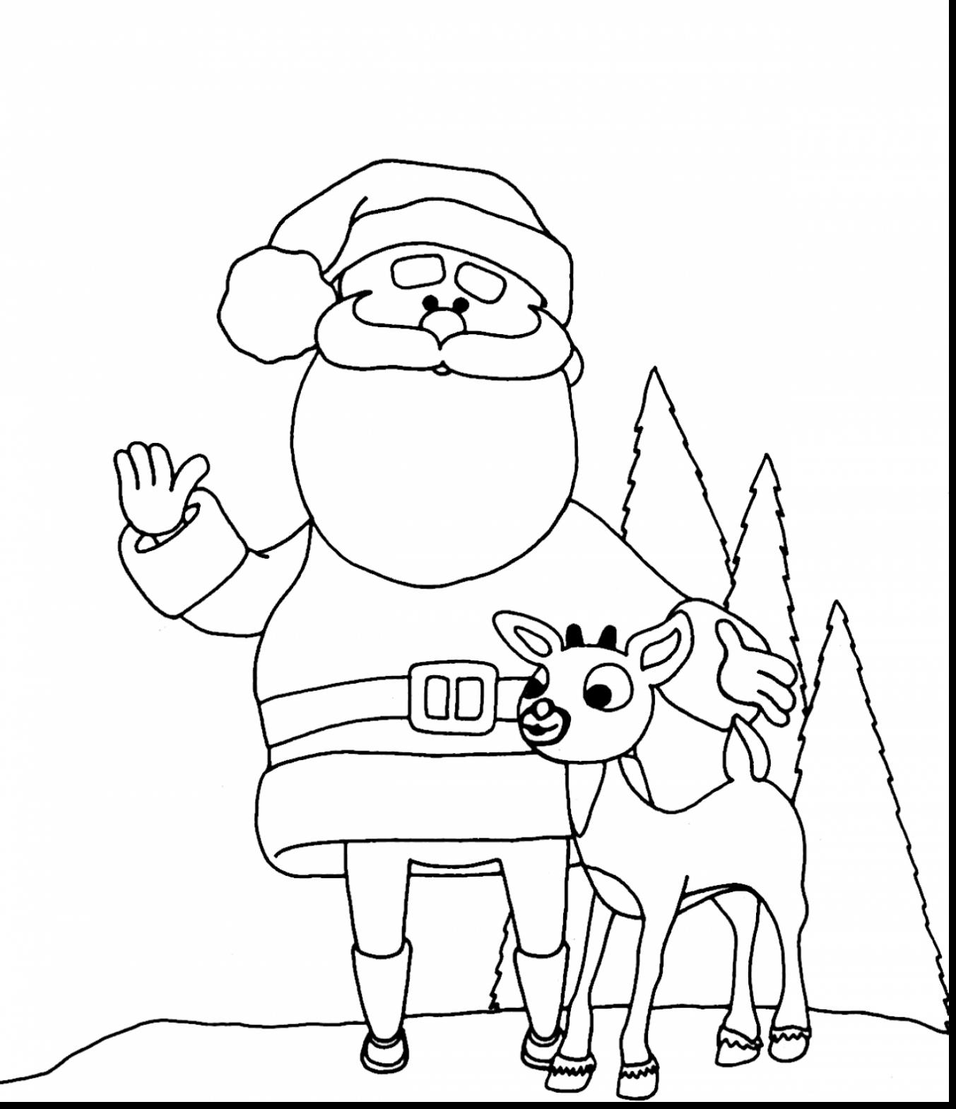 1353x1570 Reindeer Coloring Pages Free Simple