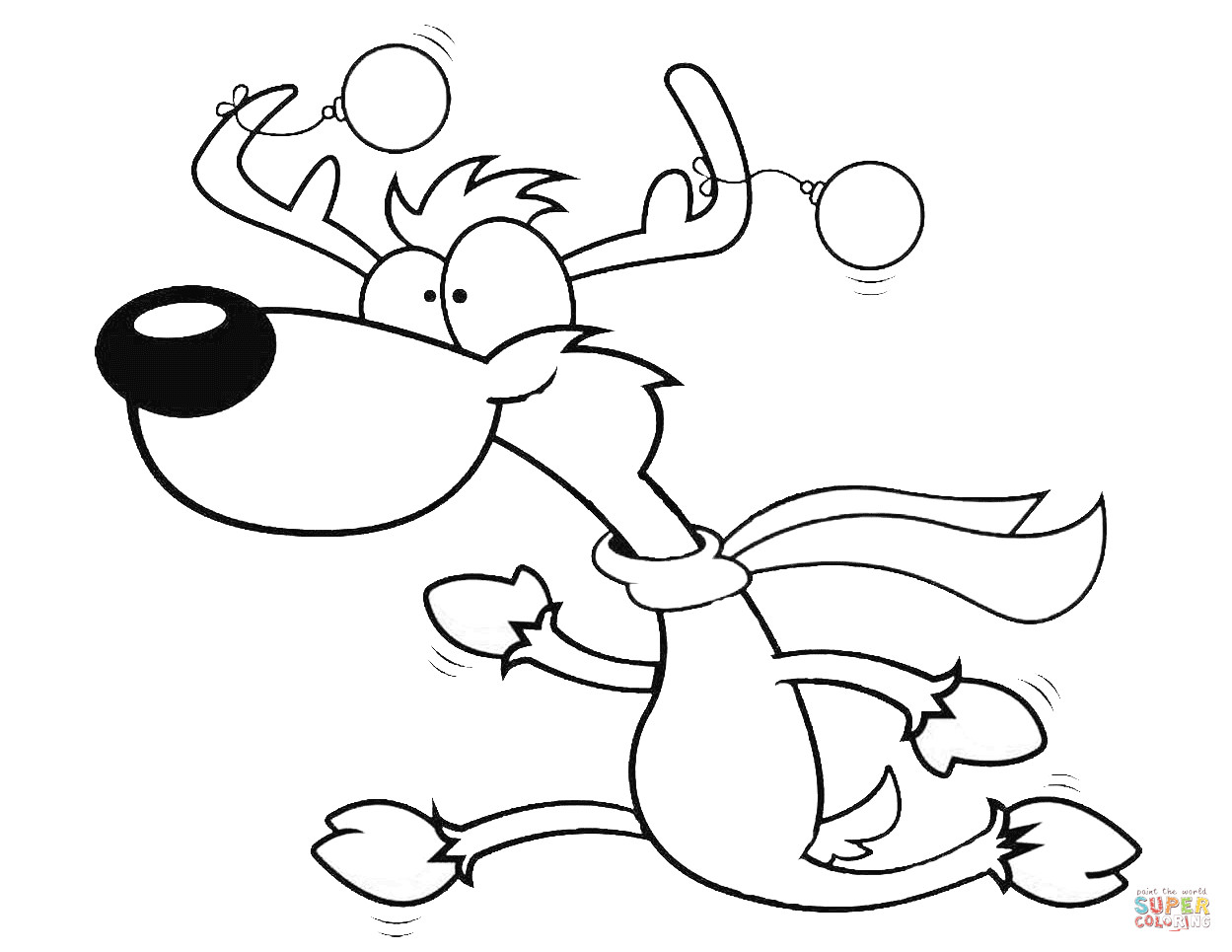 1249x965 Christmas Reindeer Coloring Page Free Printable Pages At Acpra