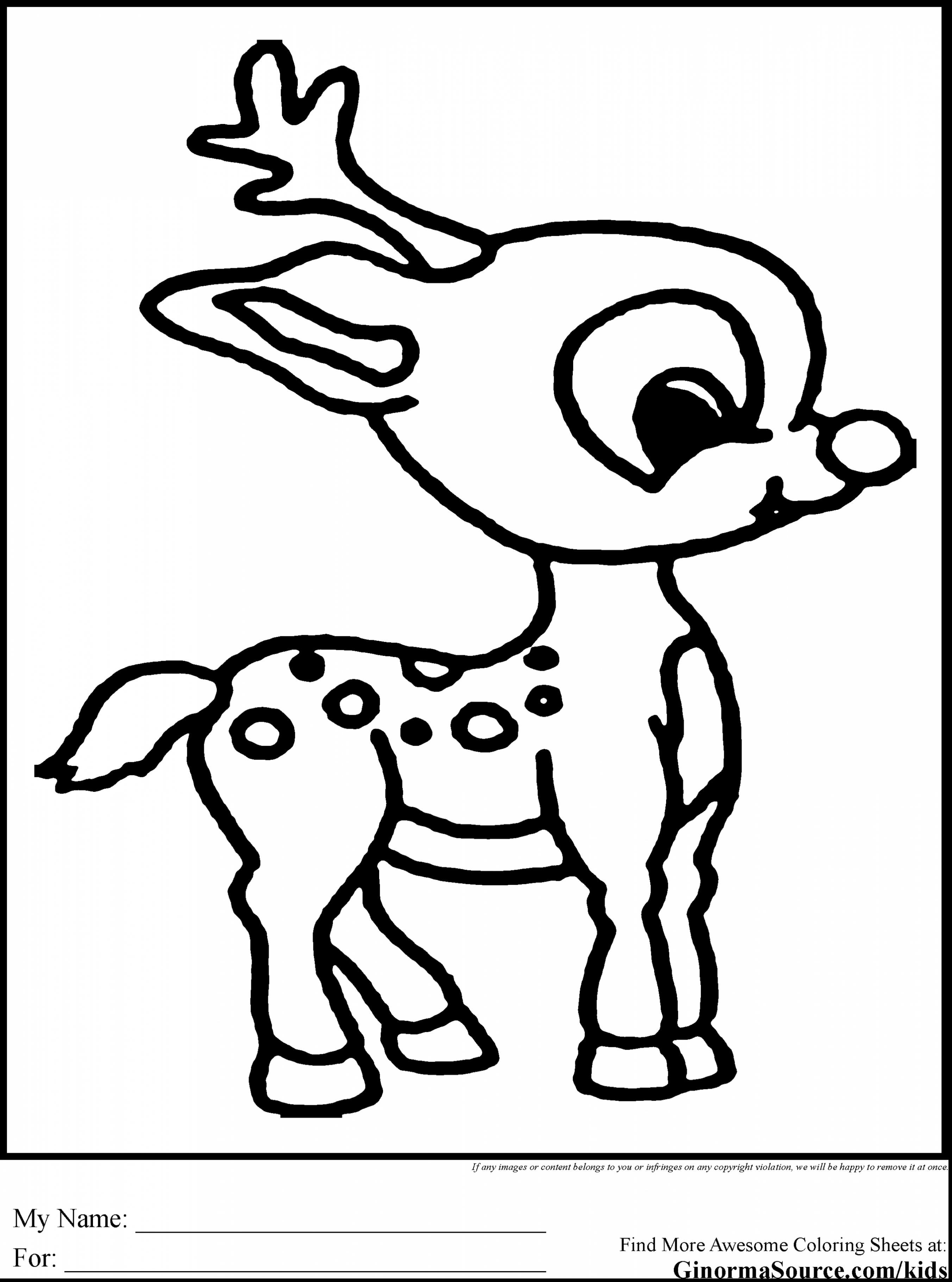 2704x3641 Reindeer Face Coloring Page Wagashiya