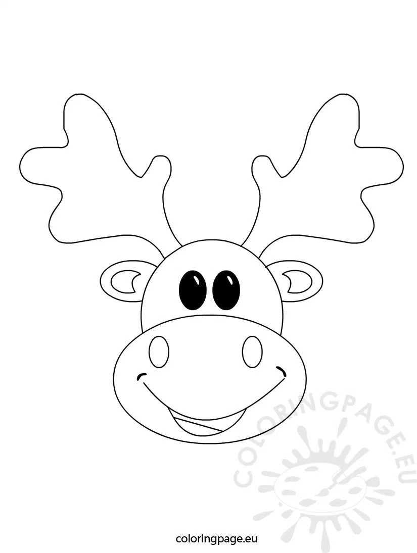 825x1095 Reindeer Face Coloring Pages Bltidm For Alluring Page Wagashiya
