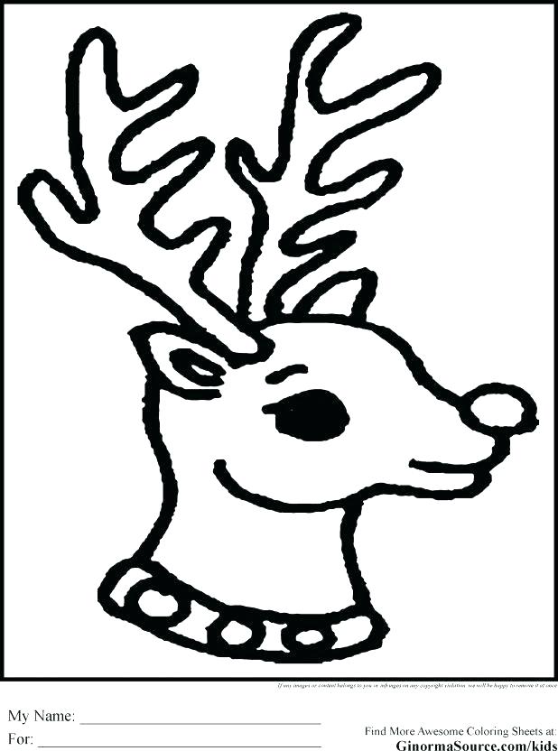 618x832 Reindeer Head Coloring Page Coloring Pages Of Reindeer Coloring