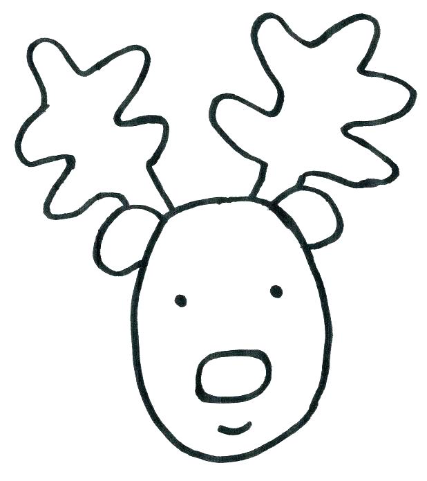 618x695 Reindeer Printable Coloring Pages Reindeer Face Coloring Page Head