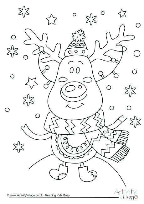 460x650 Christmas Coloring Pages Reindeer Coloring Page Reindeer Christmas