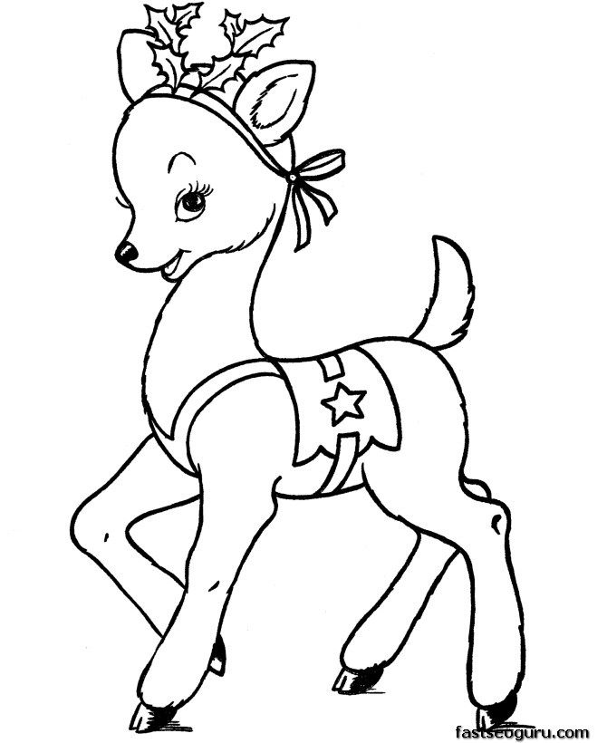 670x820 Coloring Pages Reindeer Coloring Pages Santa