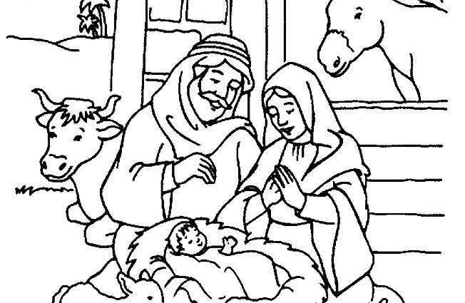 652x425 Christmas Religious Coloring Pages Religious Christmas Coloring