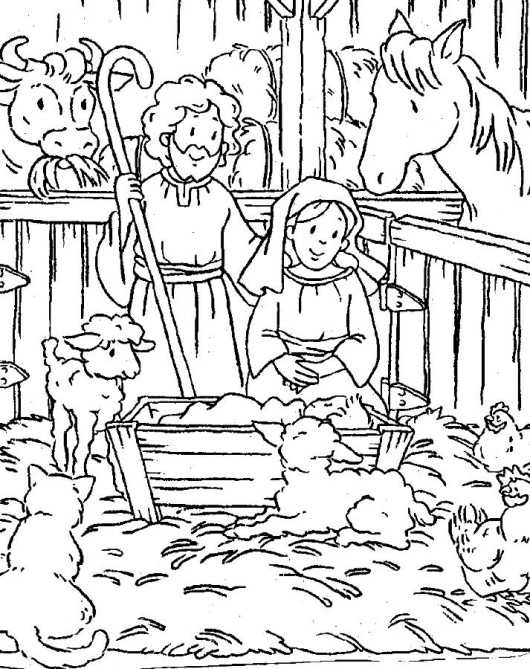 530x669 Religious Christmas Coloring Pages