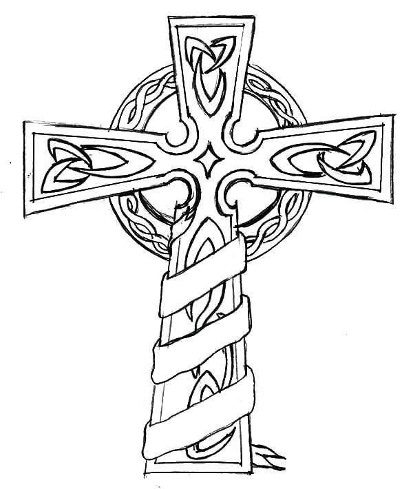 600x710 Cross Coloring Pictures Famous Cross Coloring Pages Jesus Cross