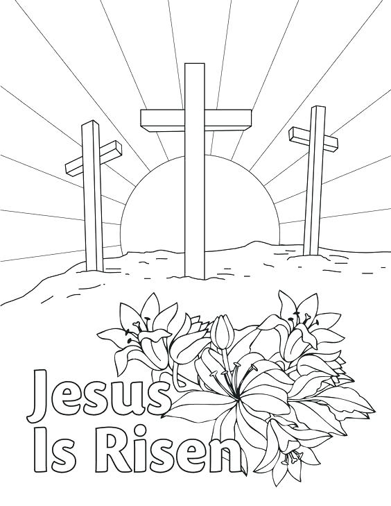 564x729 Coloring Pages Religious Is Risen Page Free Preschool Christian