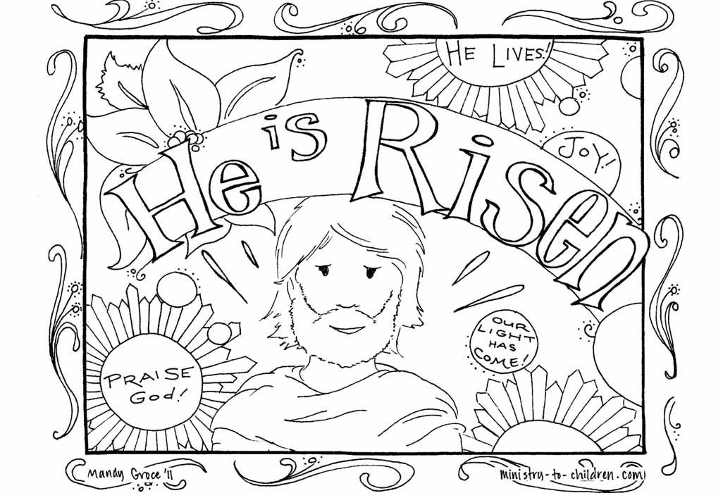 1026x700 Preschool Religious Easter Coloring Pages Printable
