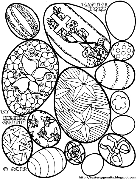 460x600 Easter Egg Crafts Easter Egg Coloring Pages Vintage Eggs
