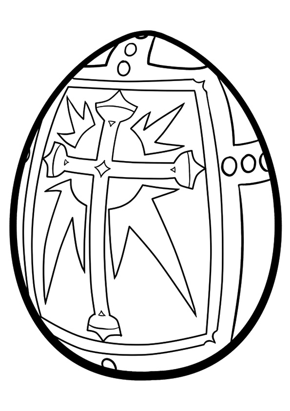 595x842 The Religious Easter Egg Coloring Page