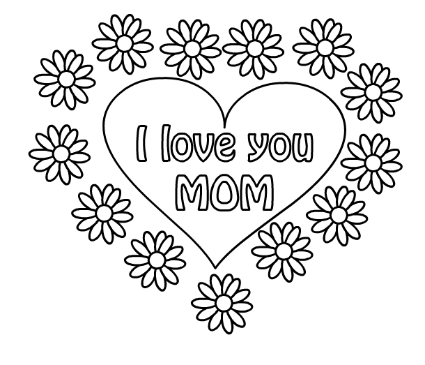 610x523 Mother's Day Coloring Pages