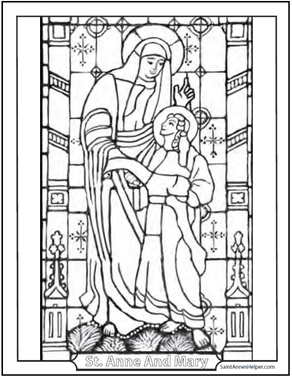 590x762 Mother's Day Coloring Pages Honor Mary And The Holy Family