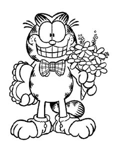 236x315 Garfield Play Remote Control Coloring Page Coloring Pages