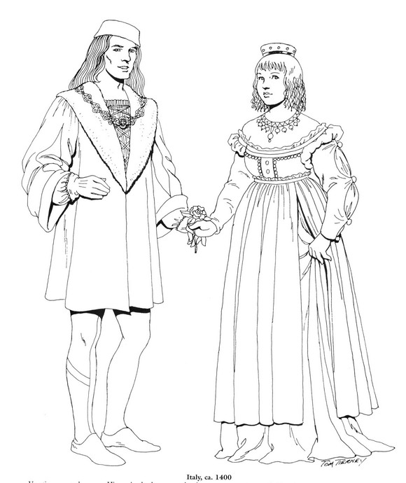 580x690 Kids N Coloring Pages Of Clothing Of The Renaissance