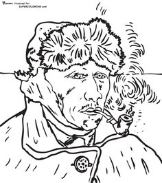 236x266 Pierre Auguste Renoir Self Portrait Coloring Page From Famous