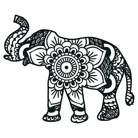 550x550 Coloring Page Of Republican Elephant Printable Pages Wearing A Hat