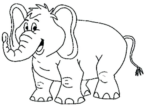 600x449 Coloring Page Elephant Angry Elephant Cartoon Coloring Page