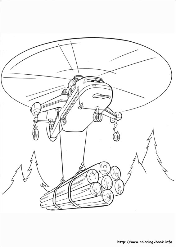567x794 Planes Fire Rescue Coloring Picture