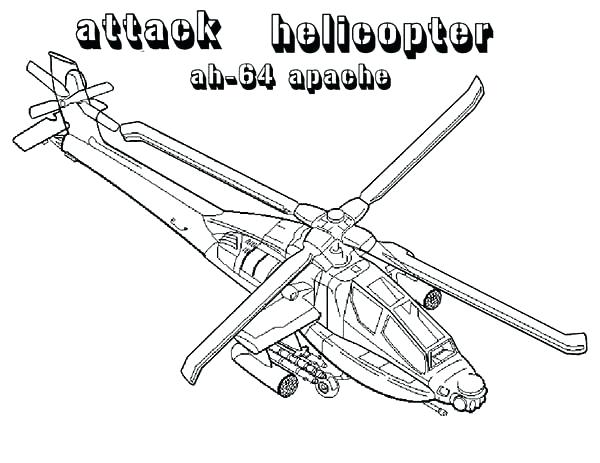 600x463 Helicopter Coloring Pages Attack Helicopter Ah Helicopter Coloring