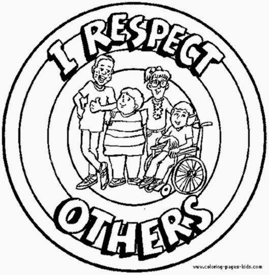 529x541 Respect Others Coloring Pages Character Education Respect Pinte