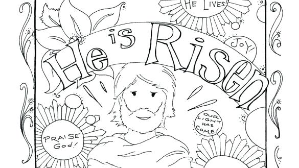 585x329 Resurrection Coloring Page