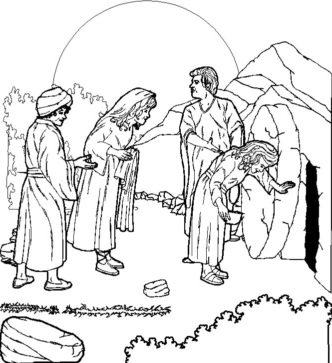665x726 Printable Easter Sunday Coloring Page