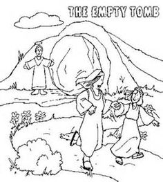236x263 Easter Coloring Page For Children Picture The Empty Tomb