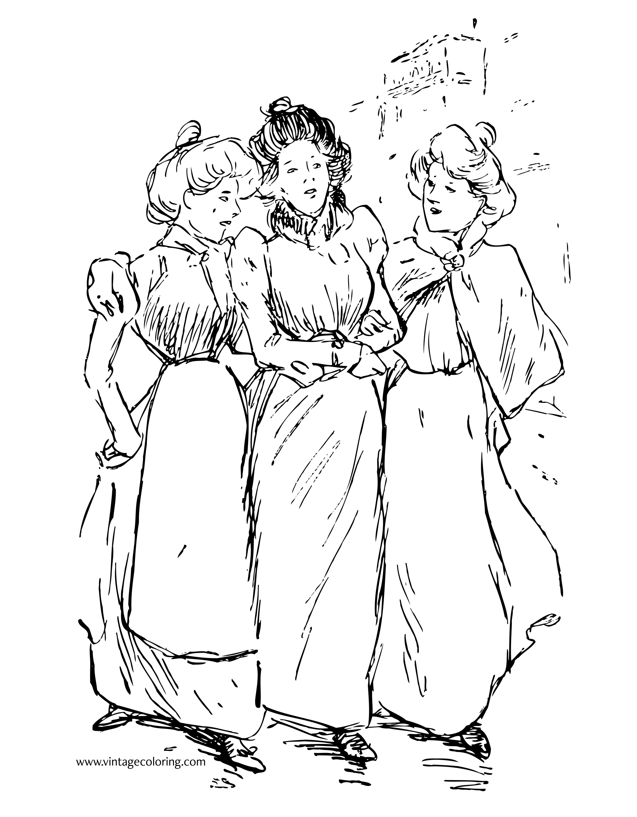 2130x2730 Top Vintage Coloring Pages Free Page