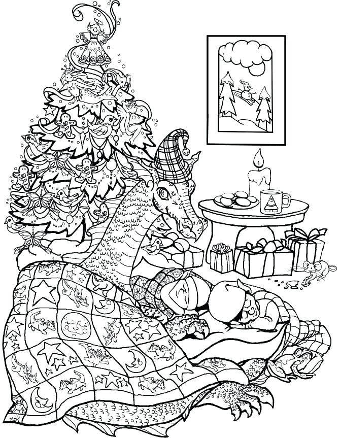 670x863 Vintage Christmas Coloring Pages Vintage Coloring Pages Tree Elves