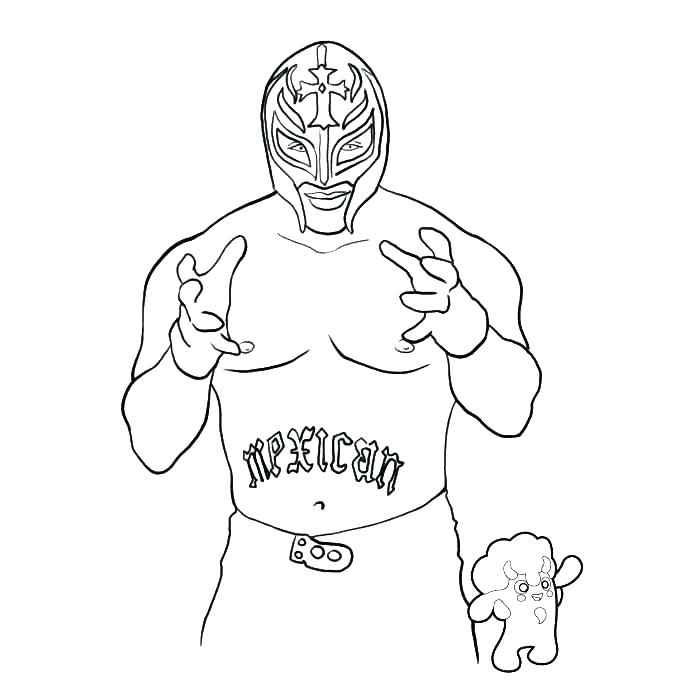 700x700 Coloring Pages Rey Mysterio Printable