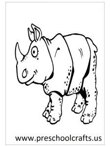 Rhino Coloring Page at GetDrawings | Free download